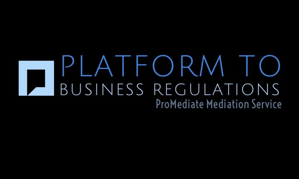 Platform to Business Regulations Pro Mediate site
