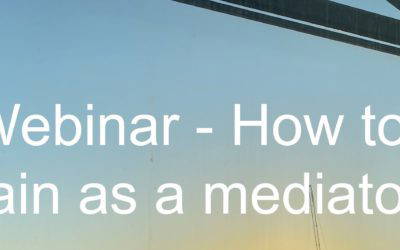 Webinar 1pm 17 January- how to train as a mediator